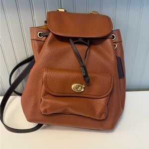 Coach Riya Backpack in Saddle